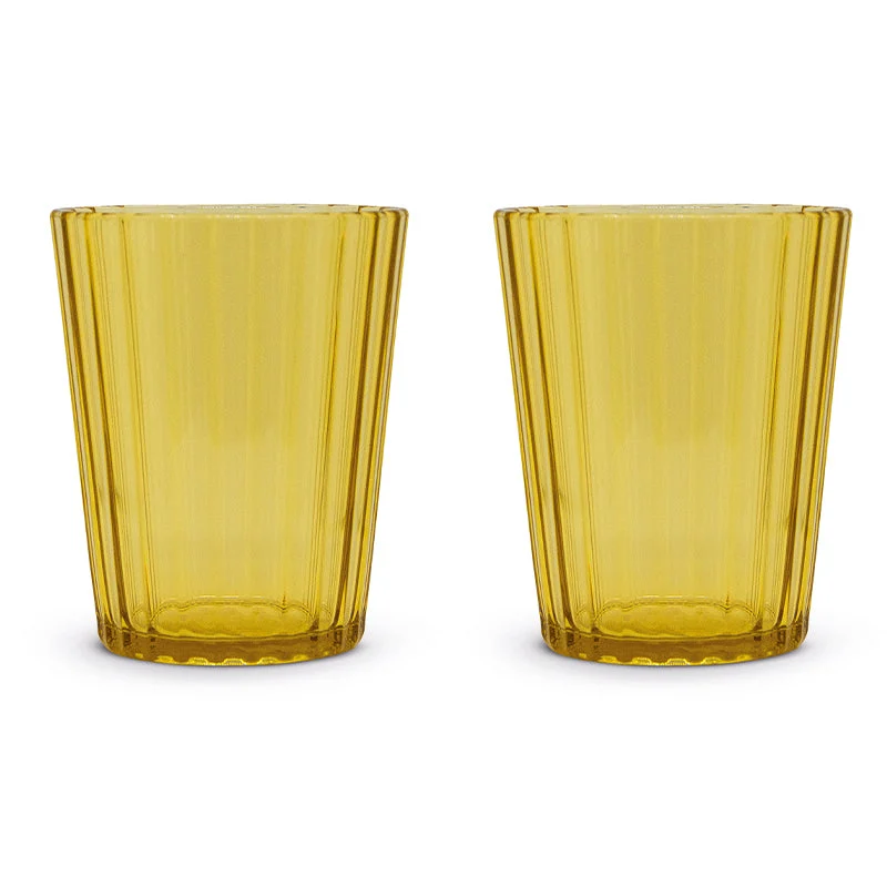 WD LifeStyle Set 2 Bicchieri in Acrilico 370 Ml Ambra