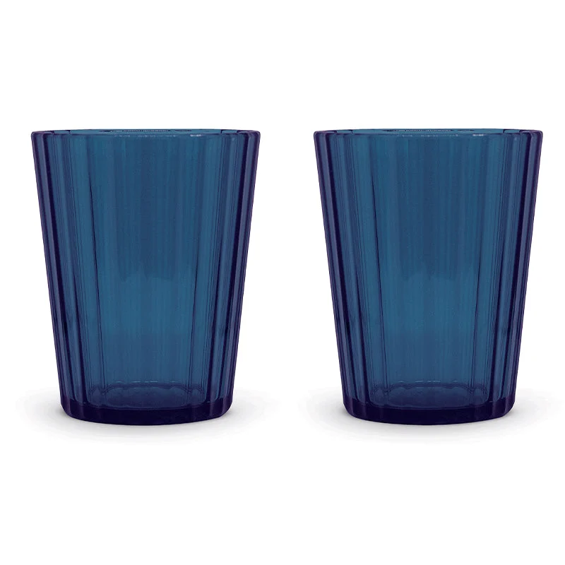 WD LifeStyle Set 2 Bicchieri in Acrilico 370 Ml Blu