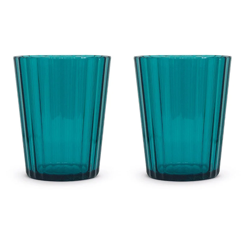 WD LifeStyle Set 2 Bicchieri in Acrilico 370 Ml Turchese