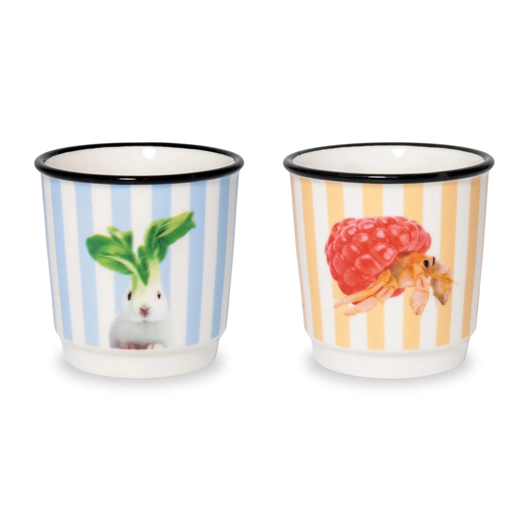 WD LifeStyle Set 2 Bicchierini Caffé Decoro Paguro e Coniglio