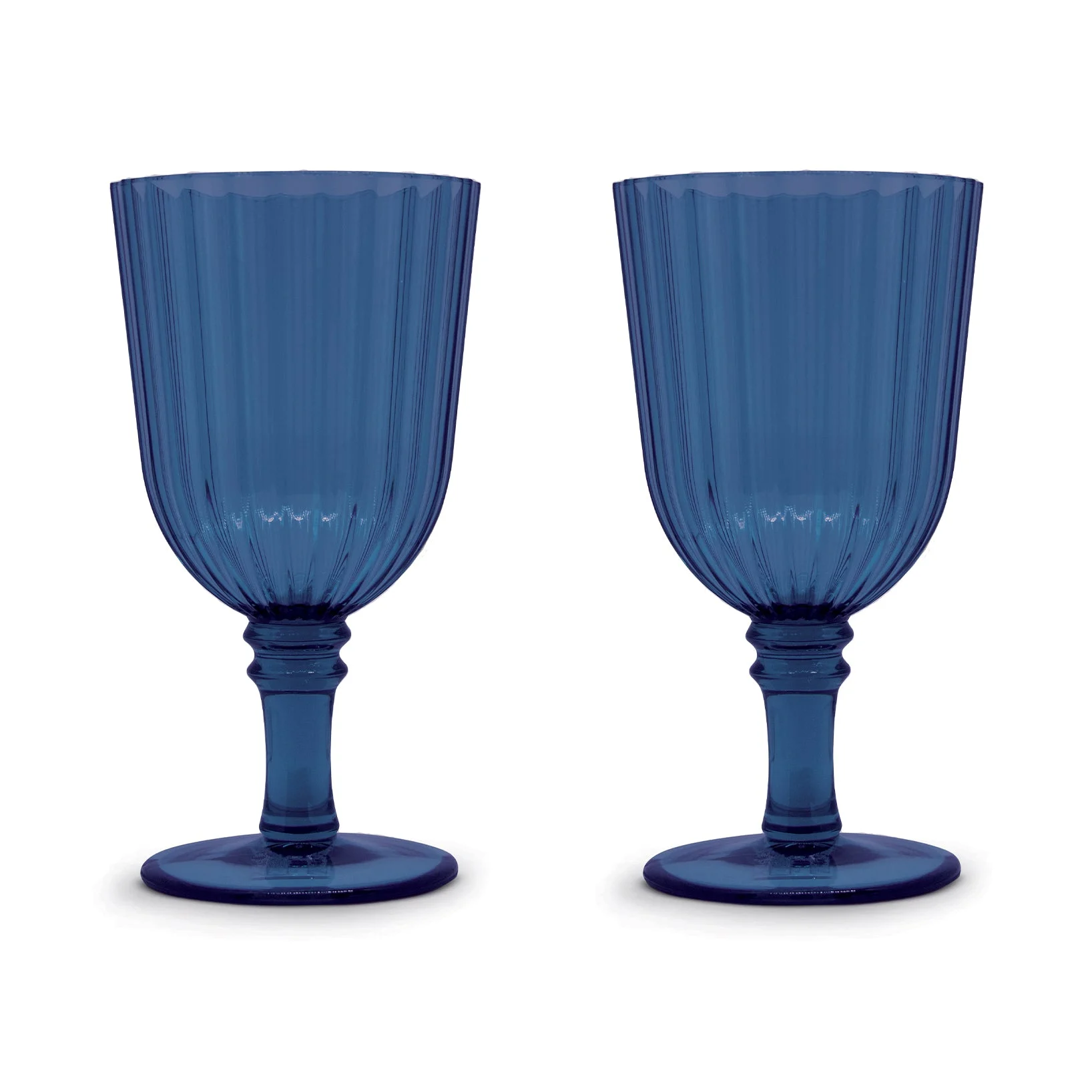 WD LifeStyle Set 2 Calici in Acrilico 460 Ml Blu