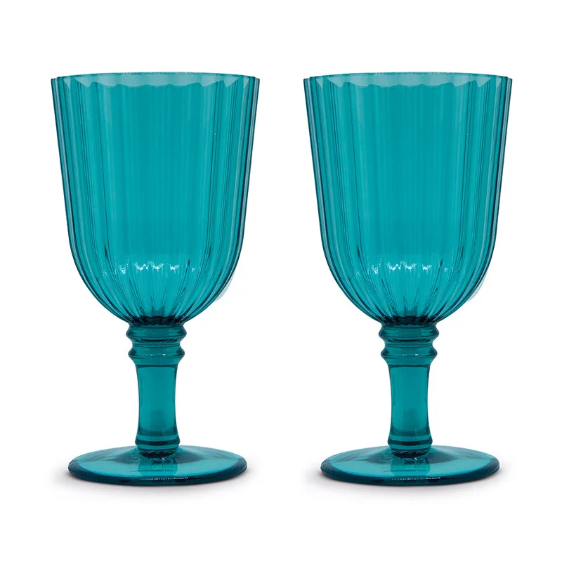 WD LifeStyle Set 2 Calici in Acrilico 460 Ml Turchese