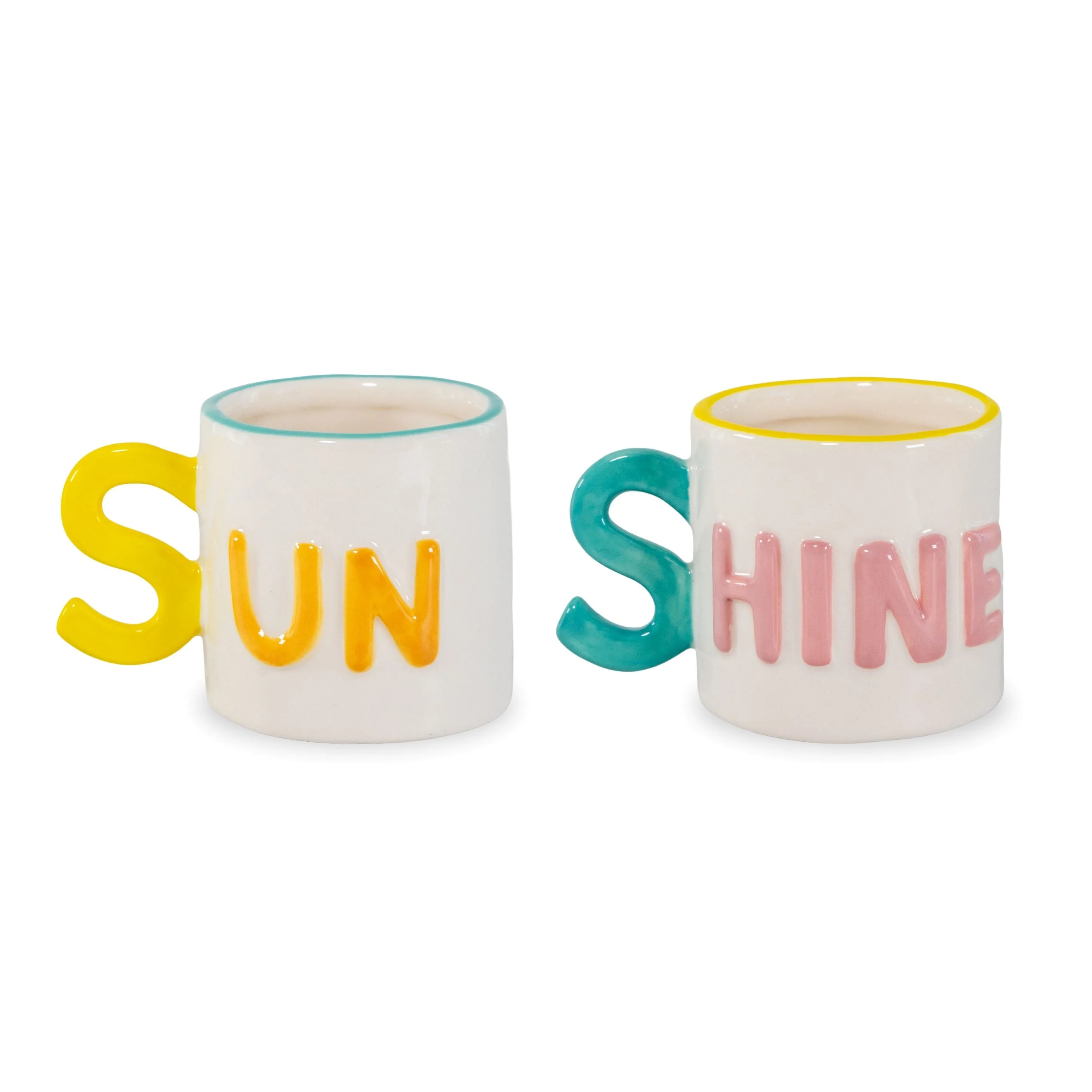 WD LifeStyle Set 2 Tazzine Caffé in Stoneware 100 Ml Decoro Sun Shine