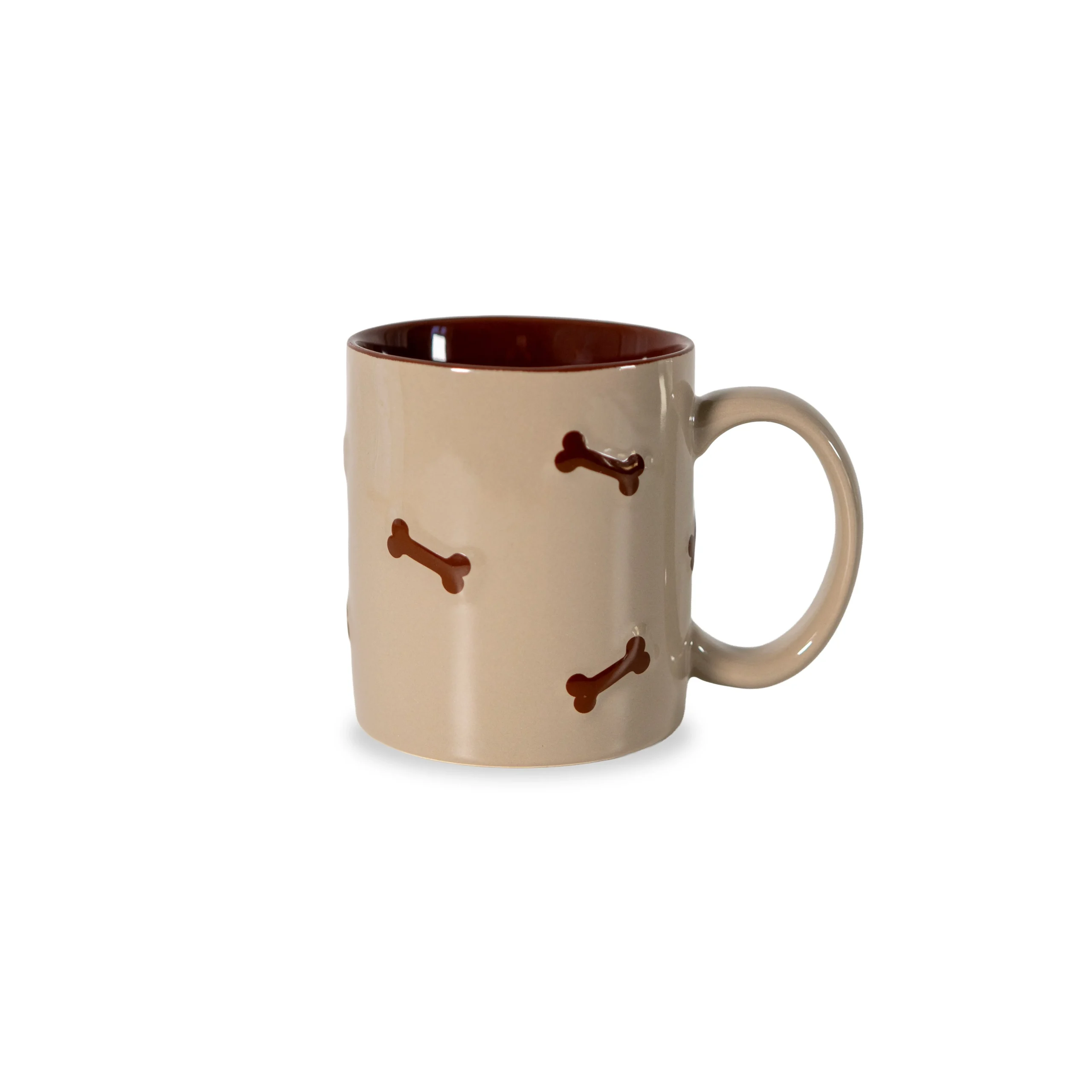 WD LifeStyle Tazza in Stoneware Decoro Osso Marrone