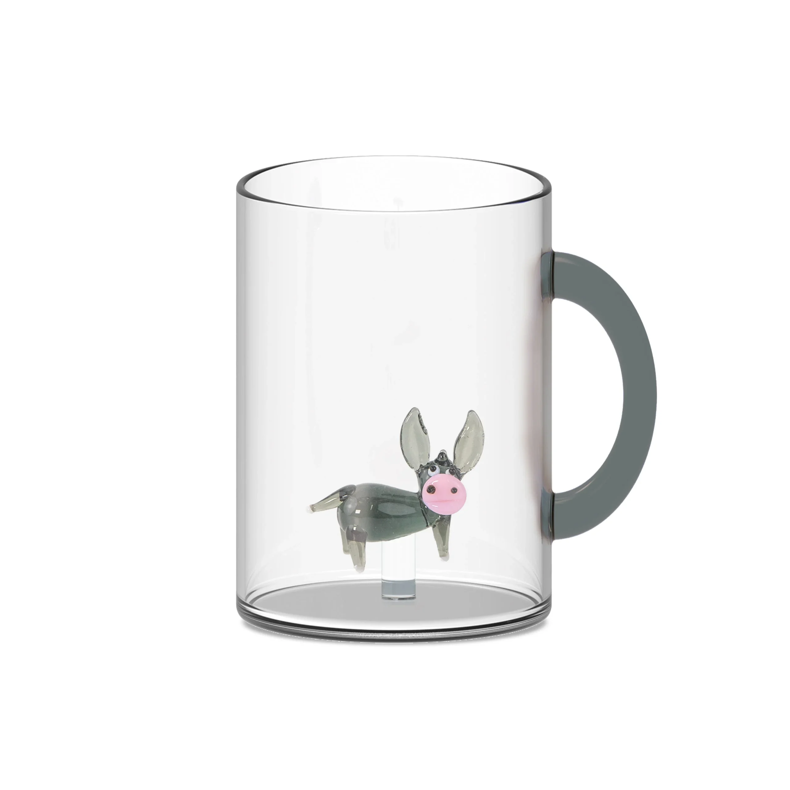 WD LifeStyle Tazza Vetro Borosilicato Cc 420 ml Decoro Asino