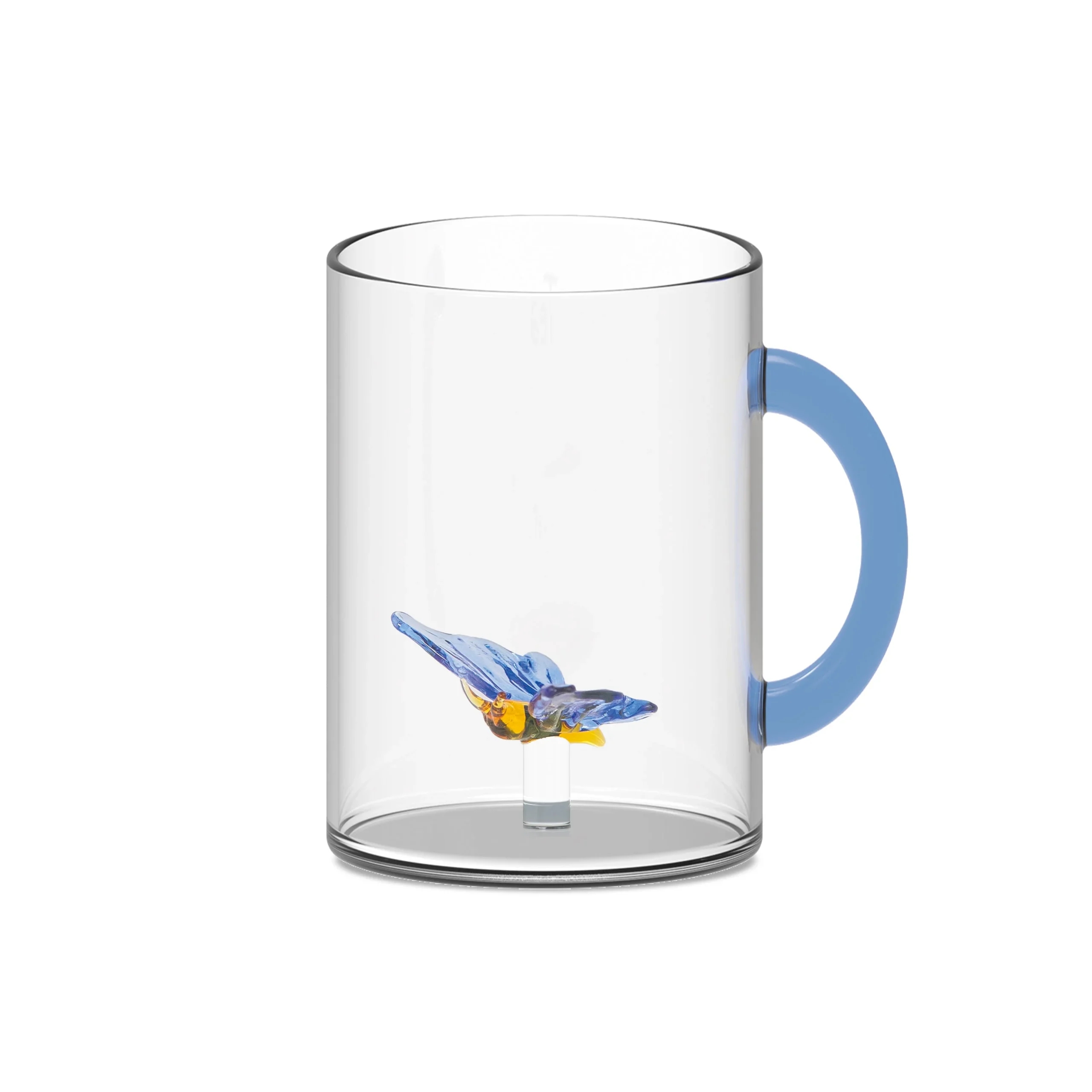 WD LifeStyle Tazza Vetro Borosilicato Cc 420 ml Decoro Farfalla