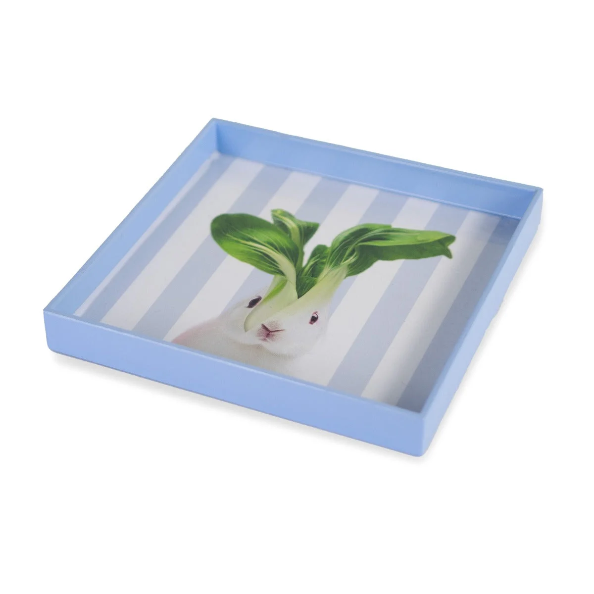 WD LifeStyle Vassoio Svuota Tasche Quadrato 20x20 cm con Coniglio – Elegante e Decorativo