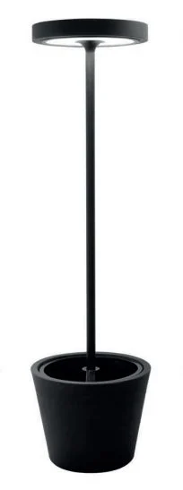 Zafferano Lampada Poldina Reverso L Piantana D 43,5 Cm H 156 Cm con Telecomando Nero