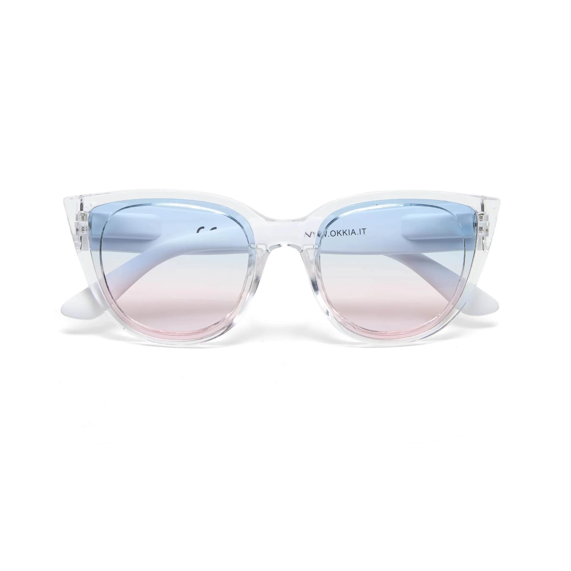 OKKIA Occhiale da Sole Premontato Gatto Lite Mod. Silvia Trasparent Light Pink
