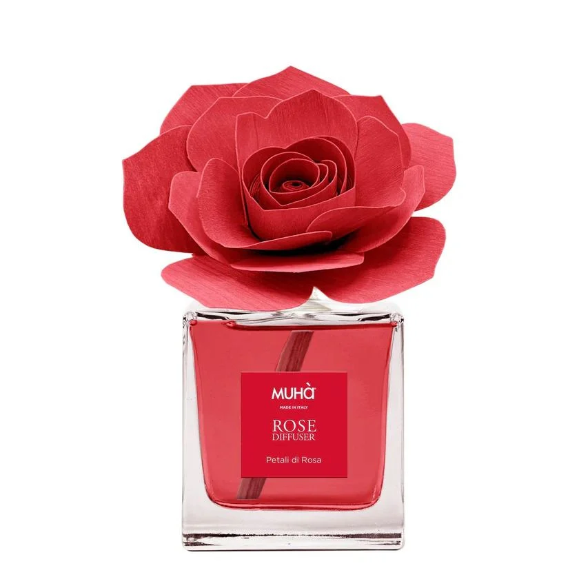 Muhà Profumatore Diffusore Rosa Rossa Petali di Rosa 100 Ml