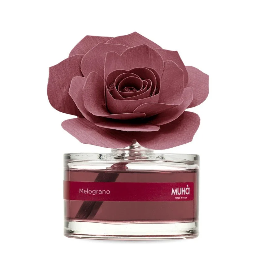 Muhà Profumatore Diffuser Rosa Bordeaux Bomboniera  Melograno 50 ml