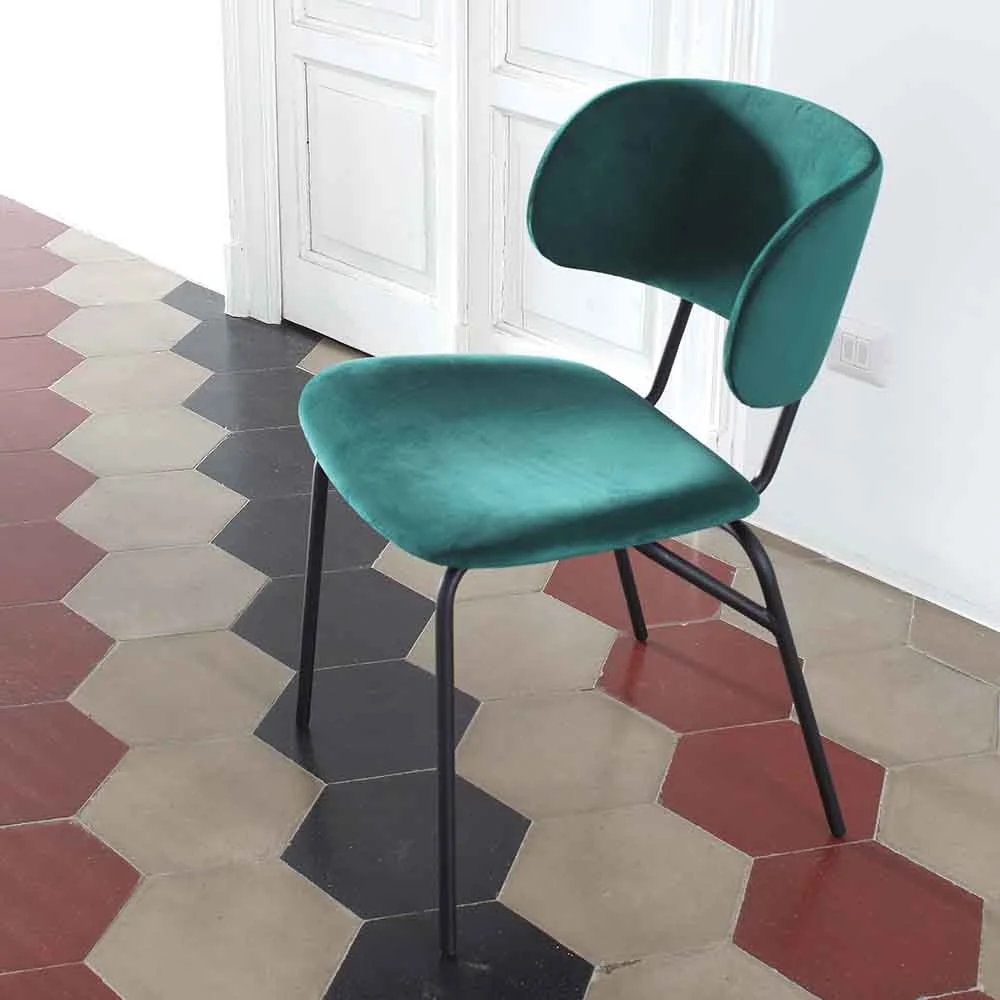 Sedia Juliette metallo verniciato e rivestimento antimacchia – La Seggiola