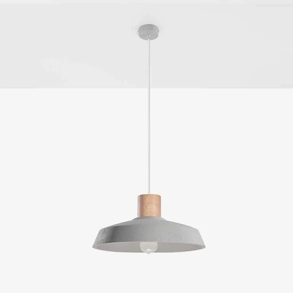 Lampada a sospensione Afra di Sollux con paralume in cemento