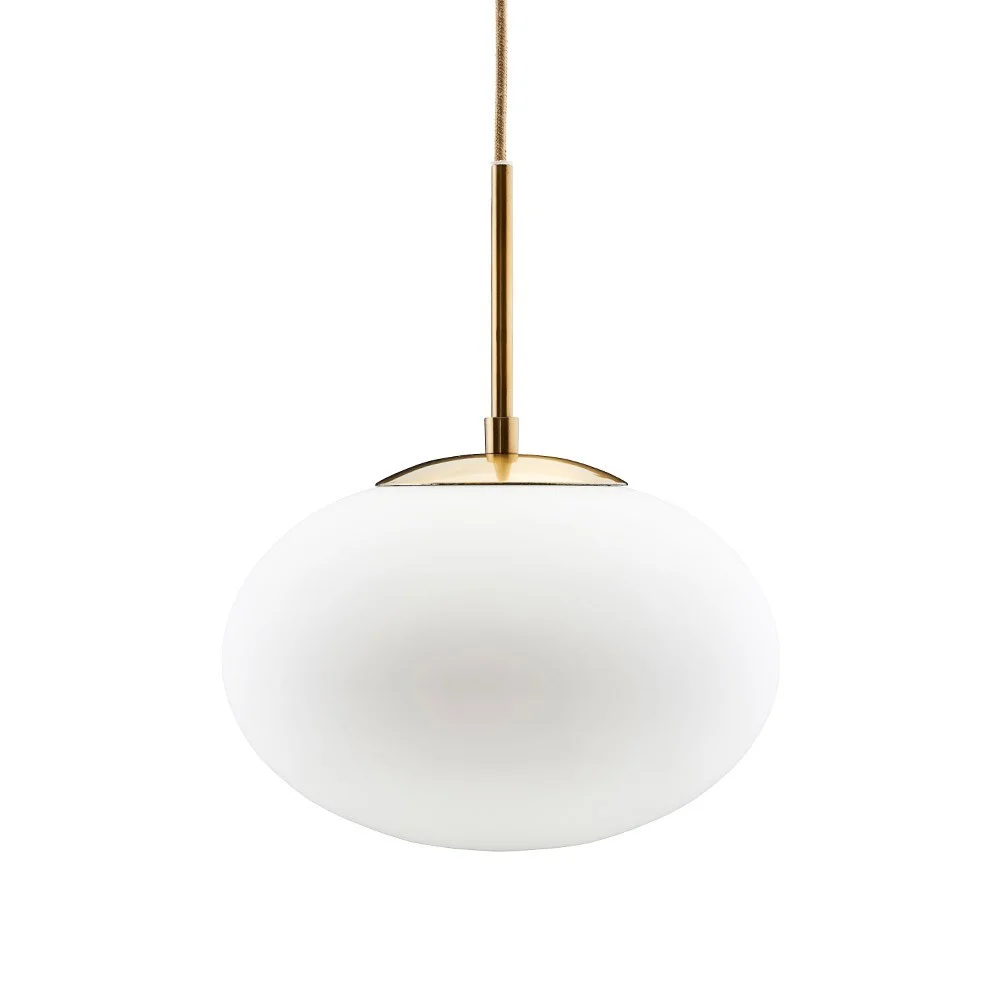 Lampada a sospensione in opale bianco M