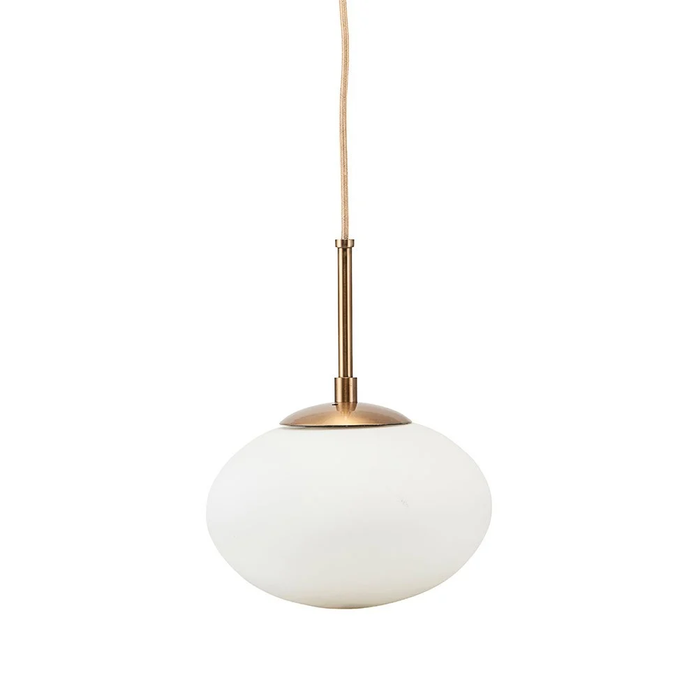 Lampada a sospensione opale bianca S