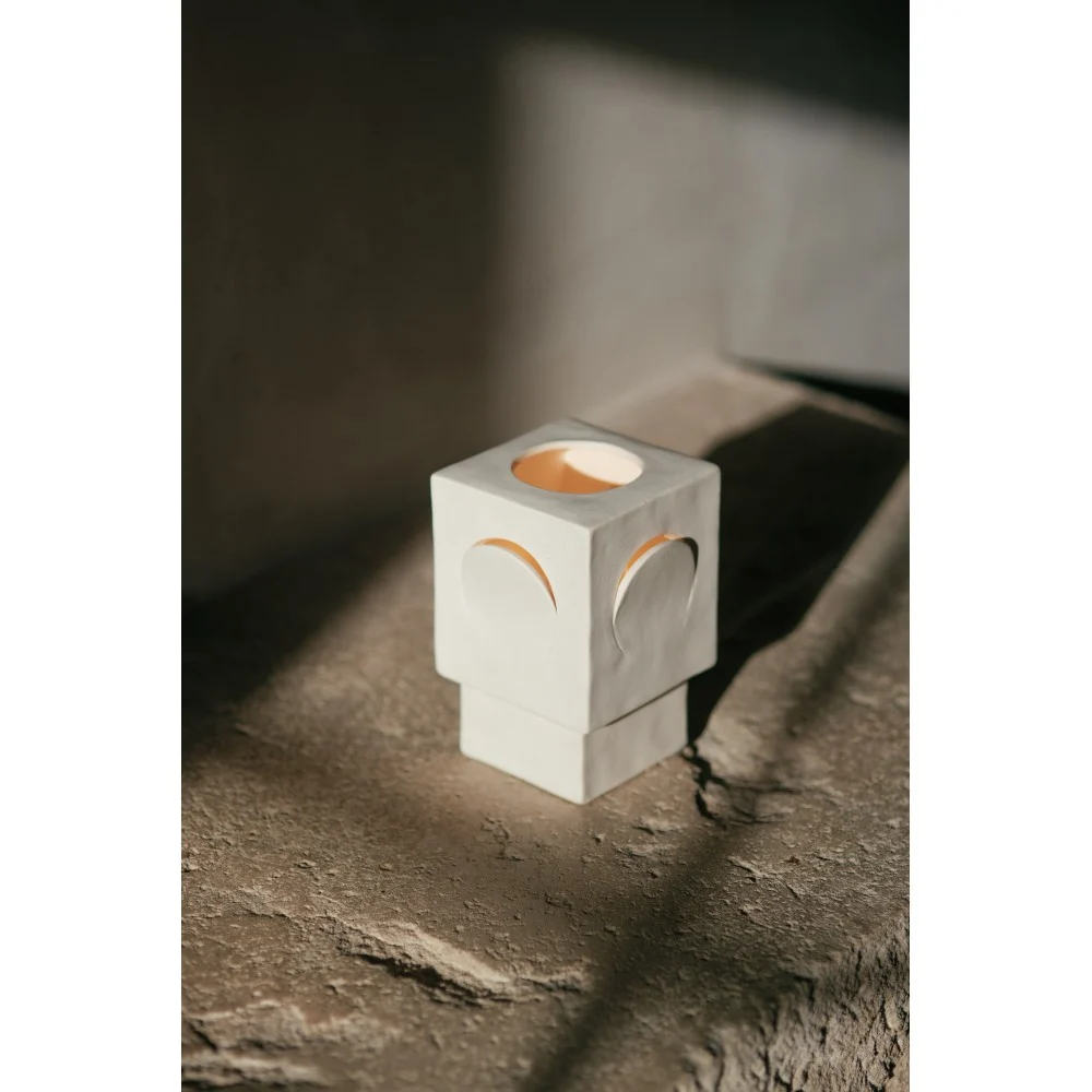 Lampada da tavolo -Clipse- L 13 x W 13 x h 20,5 cm - Bianco