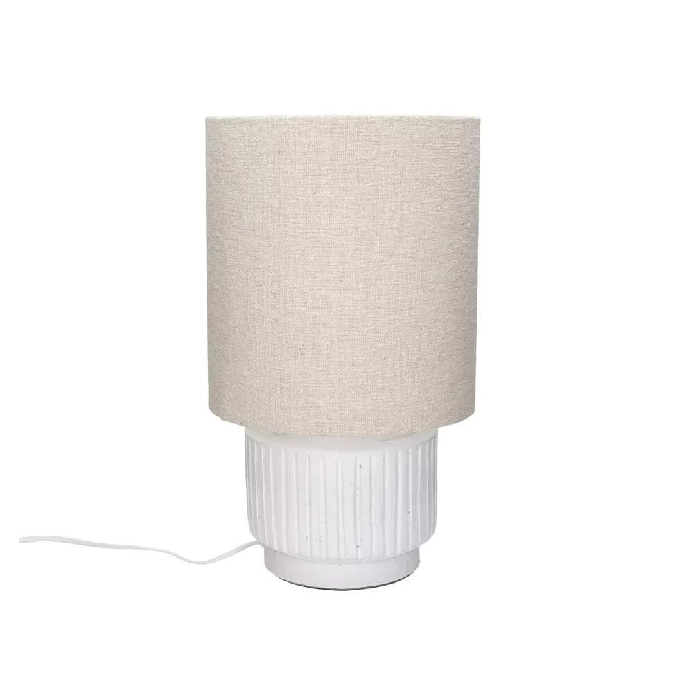 Lampada da tavolo CORDOBA DIA 25 x H 44 cm - bianco