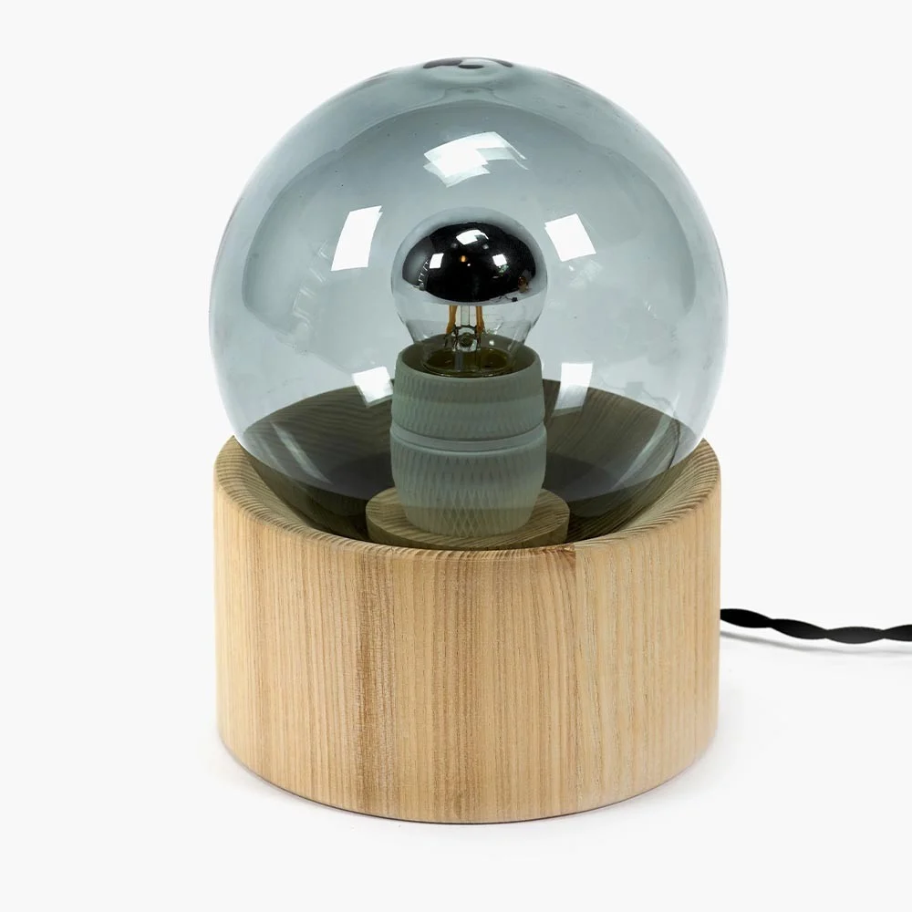 Lampada da tavolo grigio fumo
