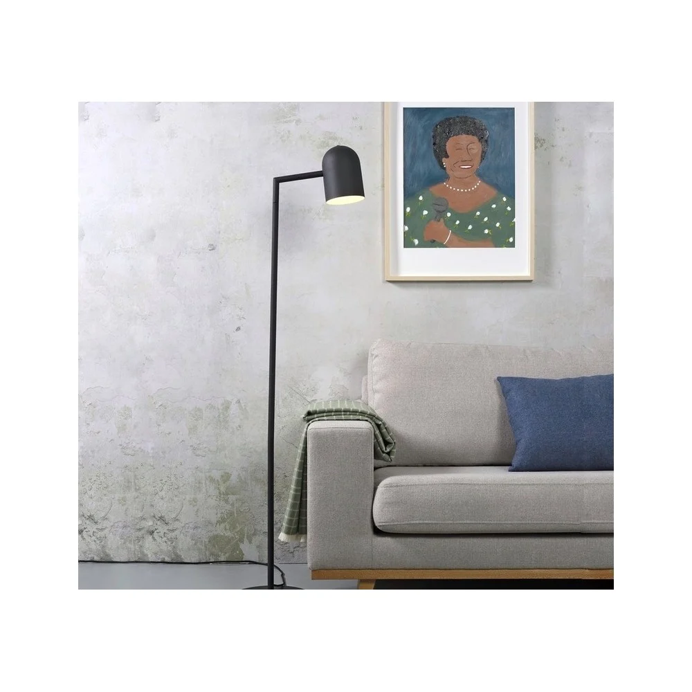 Lampada da terra in ferro nero Marsiglia