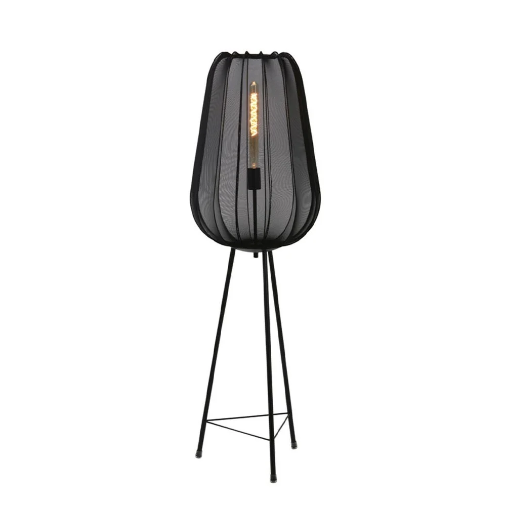 Lampada da terra treppiede Ø42x132 cm Plumeria Black