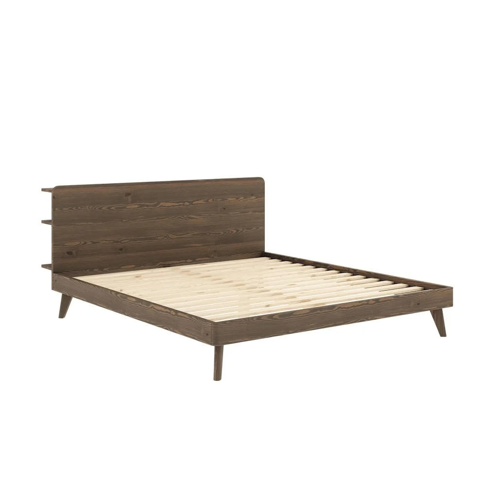 Letto RETREAT - 106 laccato marrone carrubo