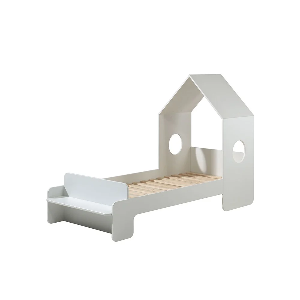Letto singolo a forma di casetta adatto per bambini e bambine