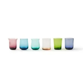 DISEGUALE SET 6 BICCHIERI COLORI ASSORTITI