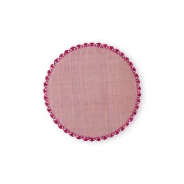 MERLETTO SET 2 TOVAGLIETTE DIAM. 30 CM ROSA