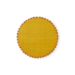 MERLETTO SET 2 TOVAGLIETTE DIAM. 30 CM GIALLO
