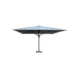 DENEB OMBRELLONE NERO 5X5 MT P/C TELO GRIGIO CHIARO