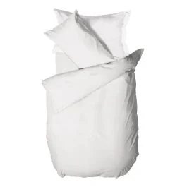 PARURE COPRIPIUMINO SINGOLO BIANCO 100% COTONE