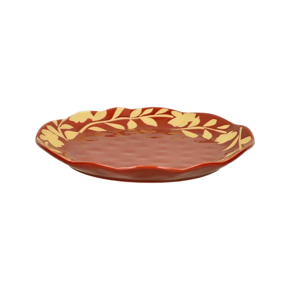 Piatto da dessert ROMANCE DIA 20,3 x H 2 cm - paprika
