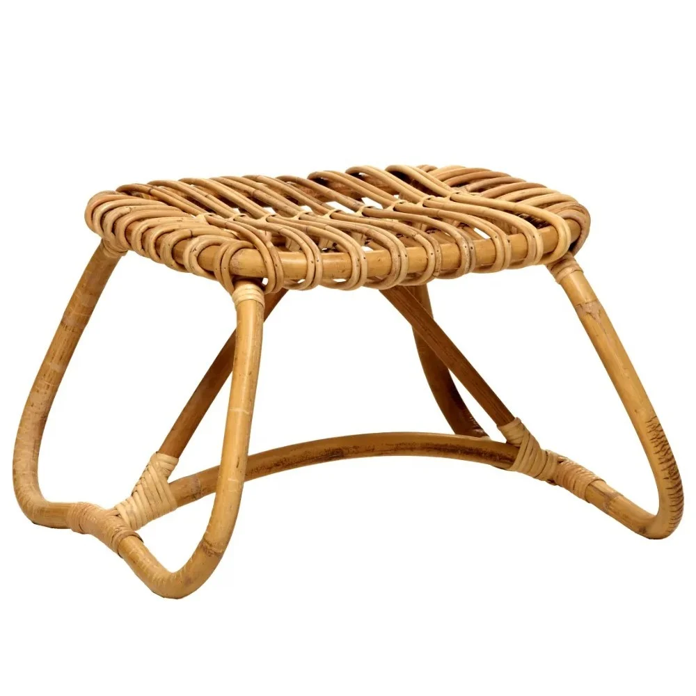 Piccolo pouf BOUCLE in rattan