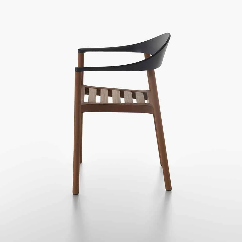 Plank Monza outdoor sedia con braccioli in varie finiture designer Kostantin Grcic