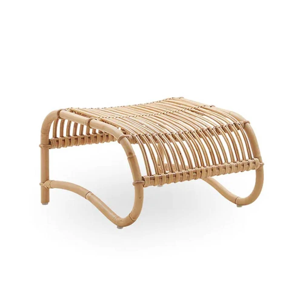 Poggiapiedi Teddy in rattan naturale