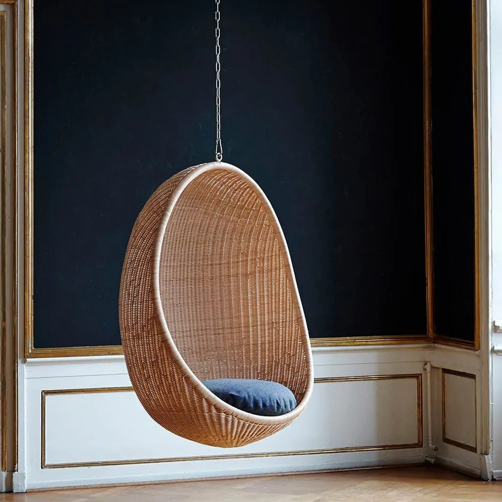 Poltrona Egg in rattan naturale