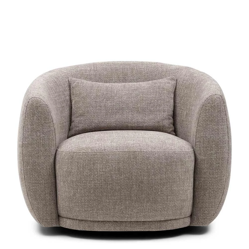 Poltrona girevole Leonardo, Taupe