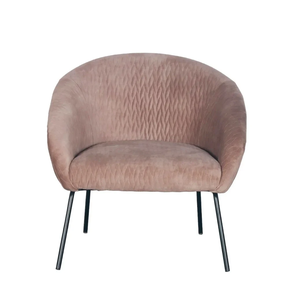 Poltrona Marco in velluto marrone chiaro
