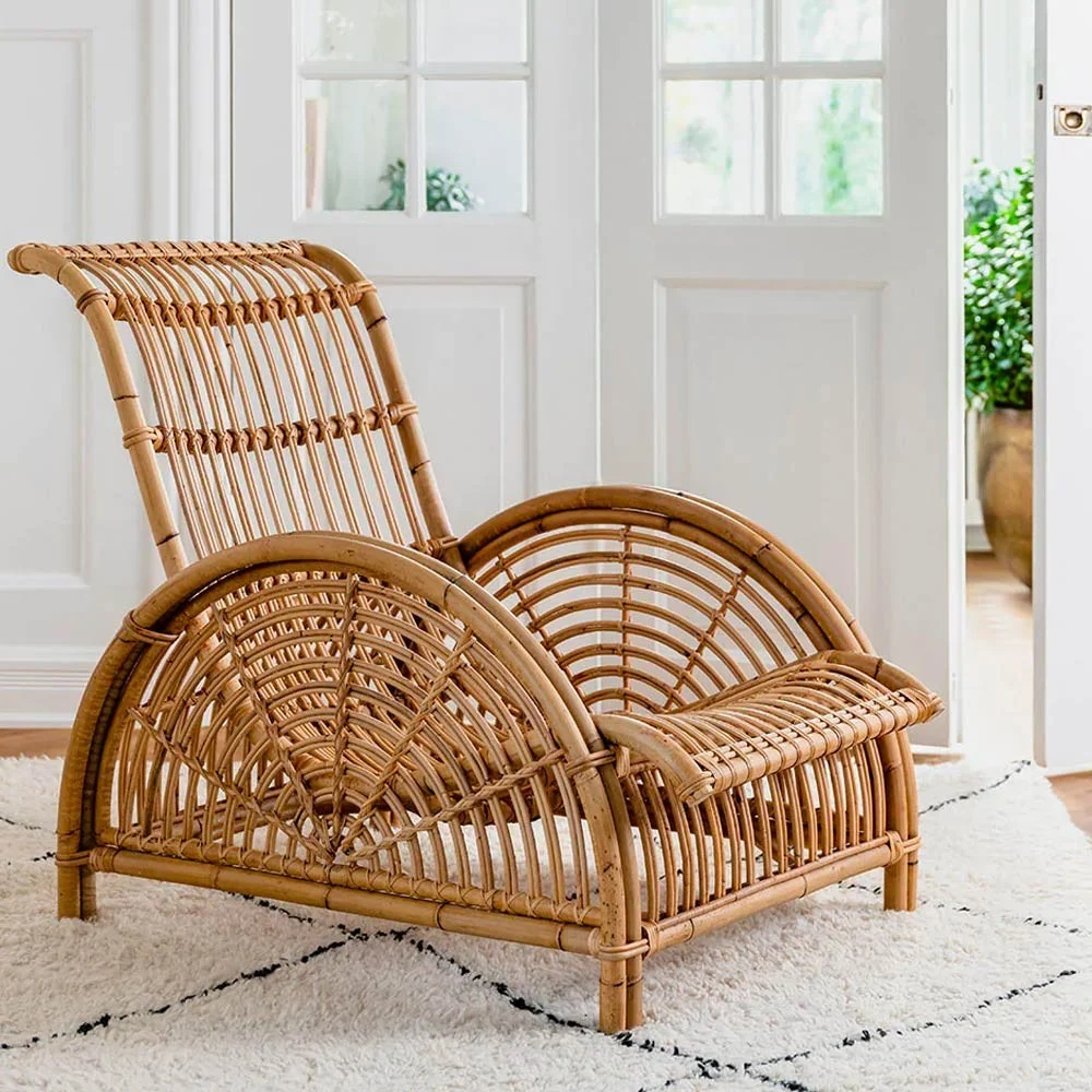 Poltrona Paris in rattan naturale