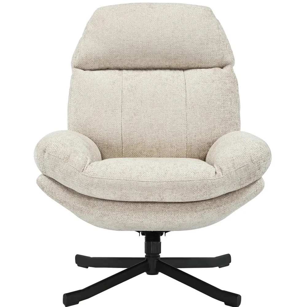 Poltrona reclinabile girevole color taupe - CHILL