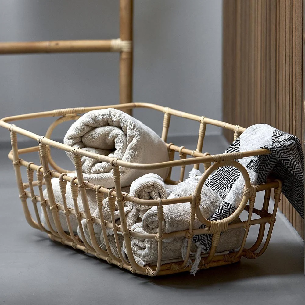 Portami cestino in rattan naturale