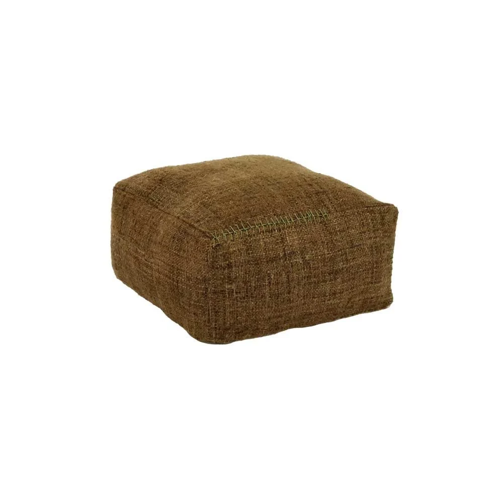 Pouf AYALA L 60 x L 60 x H 30 cm - marrone