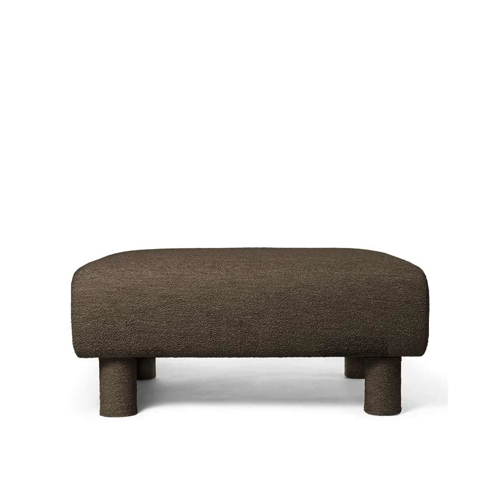 Pouf Dase Soft Bouclé marrone scuro