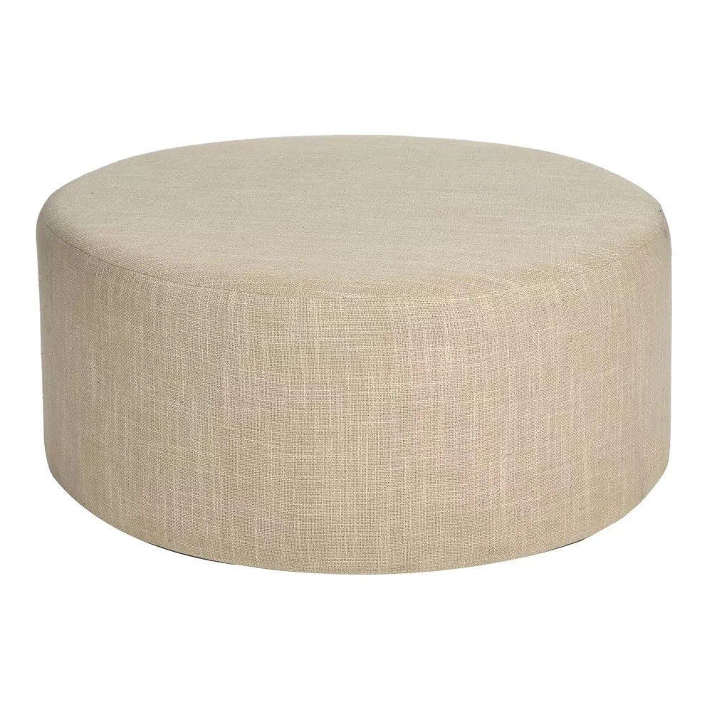 Pouf Delilah DIA 80 x H 35 cm - ecru