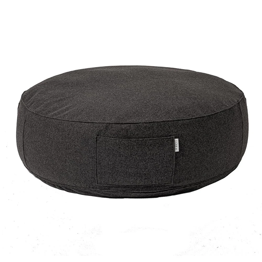 Pouf Full Moon in lana antracite