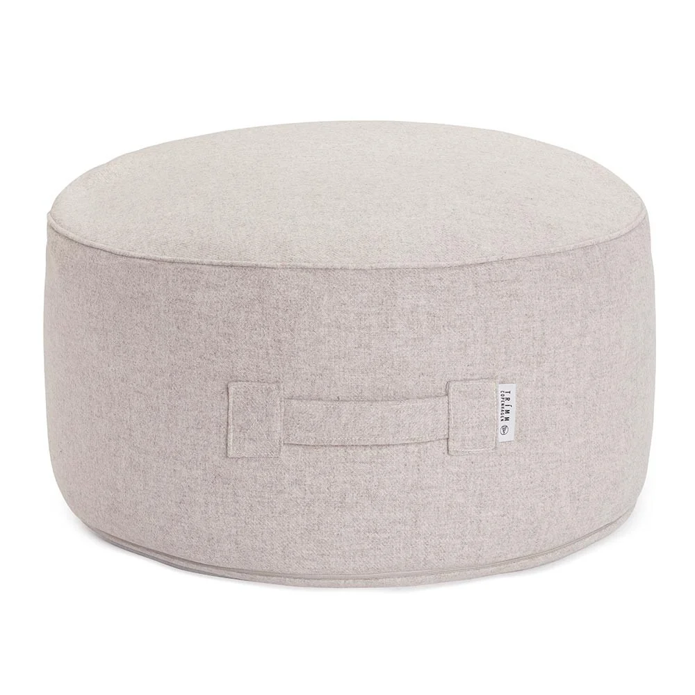 Pouf in lana beige Tiny Moon