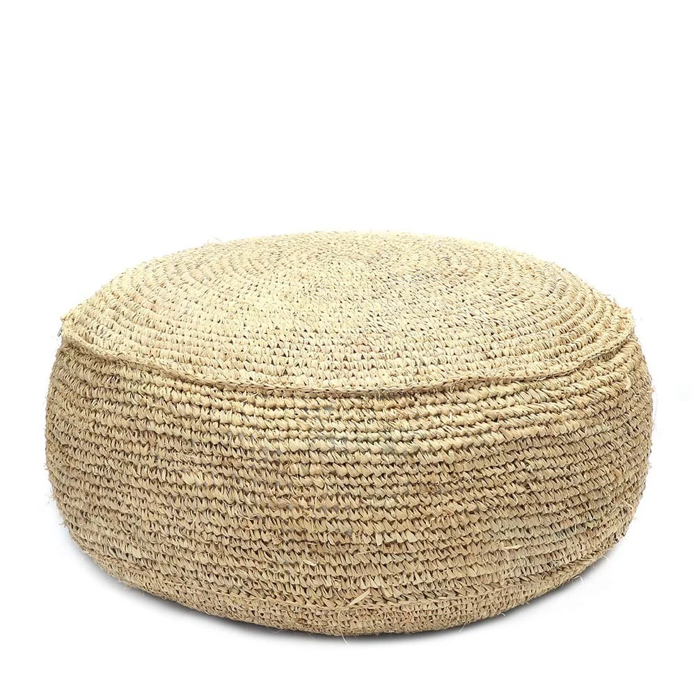 Pouf in rafia Flores - Naturale