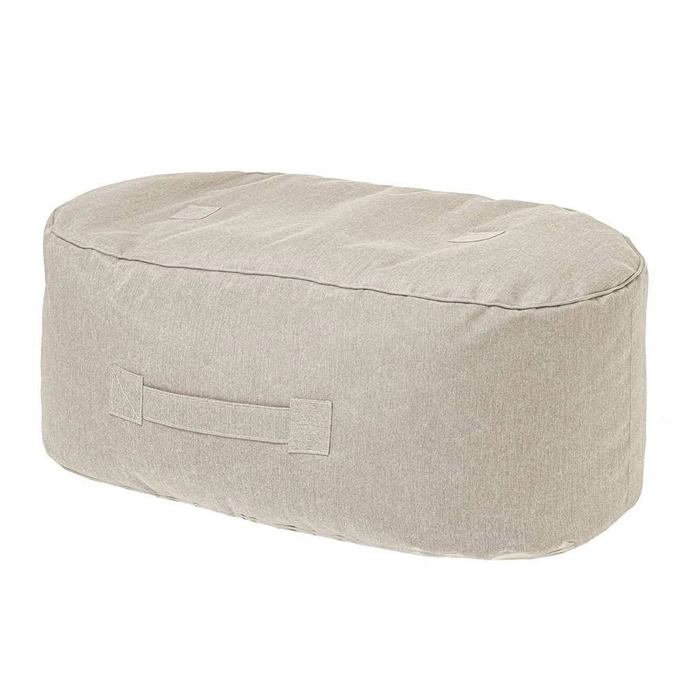 Pouf oblungo beige