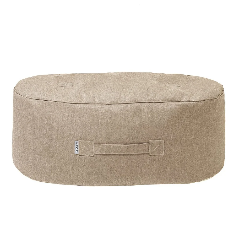 Pouf oblungo color tortora