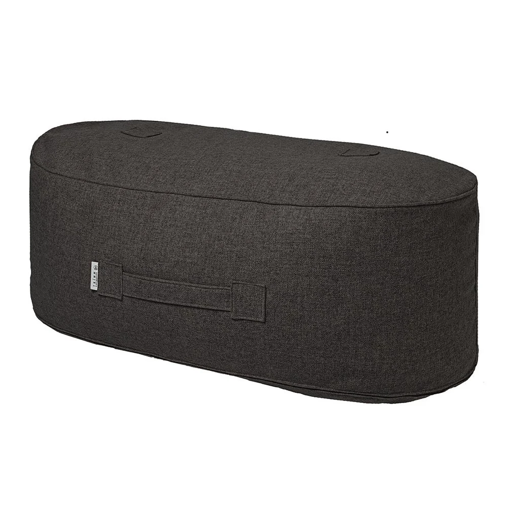 Pouf oblungo in lana antracite